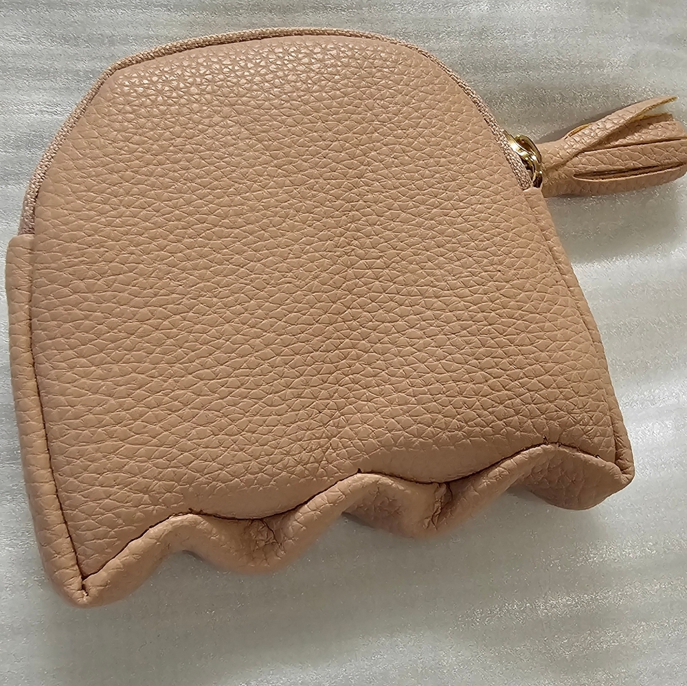 Cute Pink Taupe Ghost Coin Purse with Attached Key Holders NWOT - Picture 6 of 9
